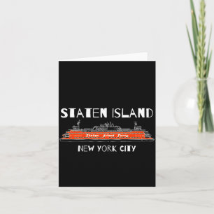 Staten Island Ferry New York Illustration Karte