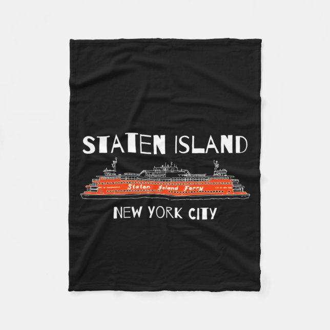 Staten Island Ferry New York Kunstwerk Fleecedecke (Vorderseite)