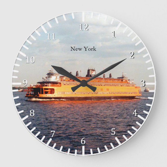 Staten Island Feruhr Große Wanduhr (Vorderseite)