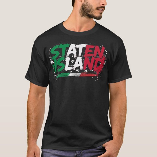 Staten Island Italienischer T - Shirt (Vorderseite)