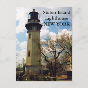 Staten Island Lighthouse, New York Postcard Postkarte