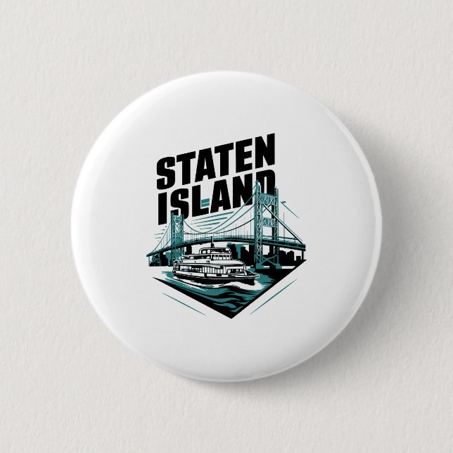 Staten Island New York Fähre _1  Button (Vorderseite)