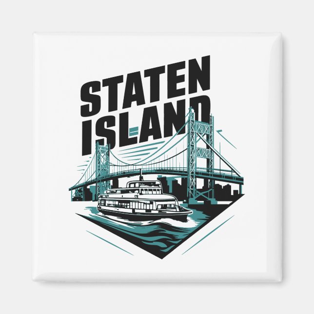 Staten Island New York Fähre Magnet (Vorne)