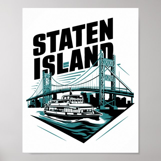 Staten Island New York Ferry  Poster (Vorne)