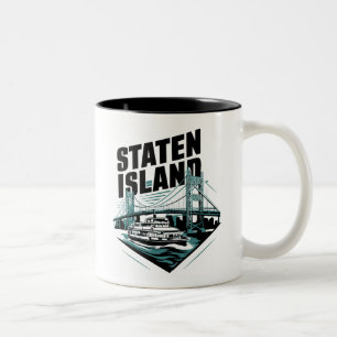 Staten Island New York Ferry Zweifarbige Tasse