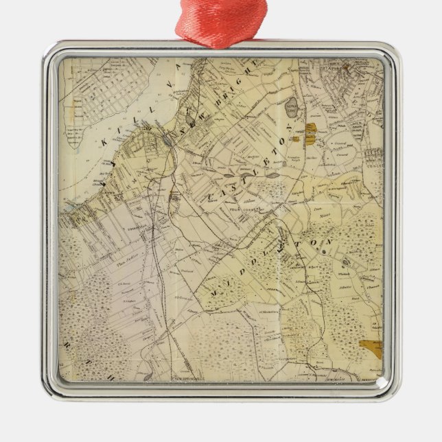 Staten Island Nord Silbernes Ornament (Vorne)