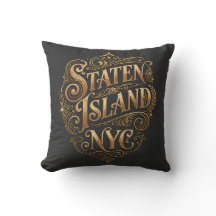 Staten Island Nyc Ornamentales Gold-Filigran-Wappe