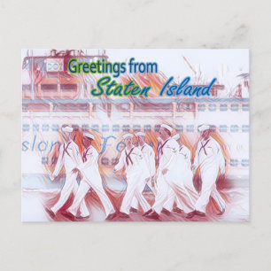 Staten Island Sailor Feiertagspostkarte