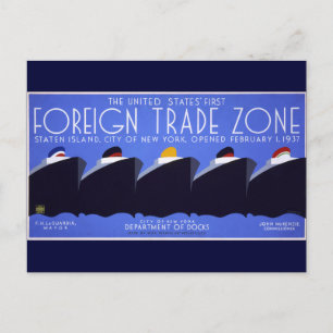Staten Island Vintage-WPA-Plakat Postkarte