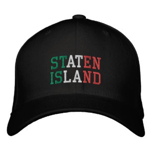 STATEN ISLAND (vorne) NYC (hinten) Grün Weiß Bestickte Baseballkappe