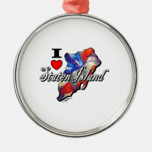 Staten Island-Weihnachtsverzierung Ornament Aus Metall