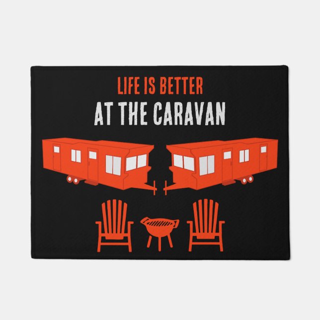 Static Caravan Zuhause Gift Fußmatte (Vorderseite)