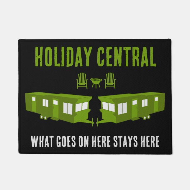 Static Caravan Zuhause Gift Fußmatte (Vorderseite)