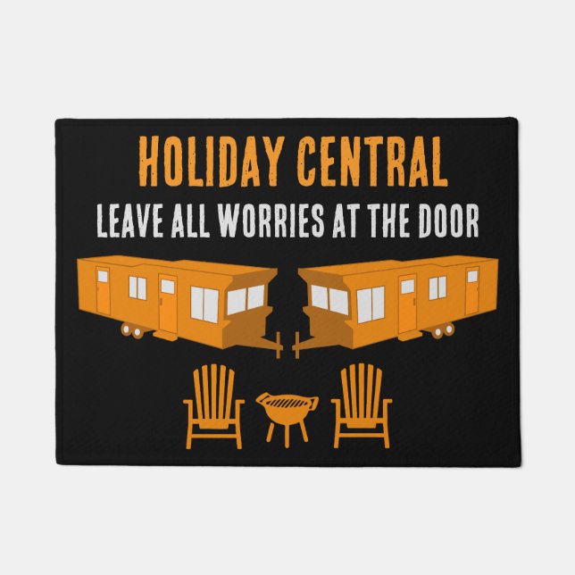 Static Caravan Zuhause Gift Fußmatte (Vorderseite)