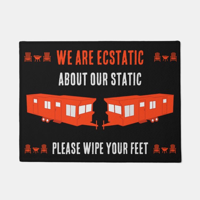 Static Caravan Zuhause Gift Fußmatte (Vorderseite)