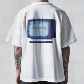 Static My Head - 90er Vintage Retro TV Glitch Art T-Shirt