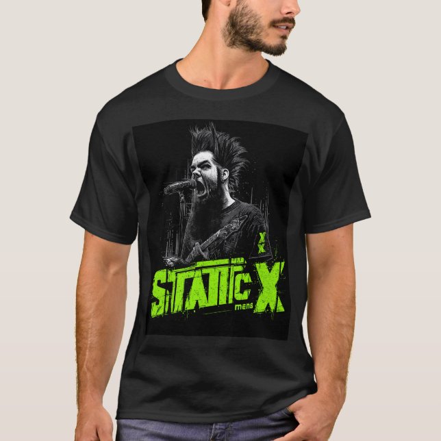 STATIC-X Herren-Rock-Shirt T-Shirt (Vorderseite)