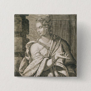 Statilia Messalina dritte Ehefrau von Nero (Stich) Button