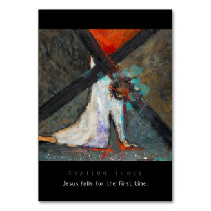 Station 3, Jesus fällt #1 Tischnummer