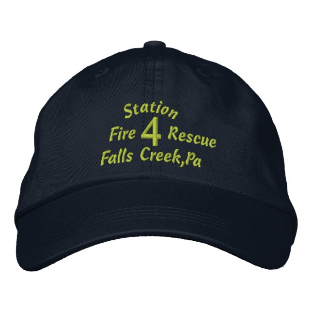 Station, 4, Falls Creek, Pa, Fire, Rescue-Hat Bestickte Kappe (Vorderseite)