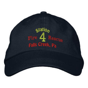 Station 4-Firefighter Hat bestickt Bestickte Baseballkappe