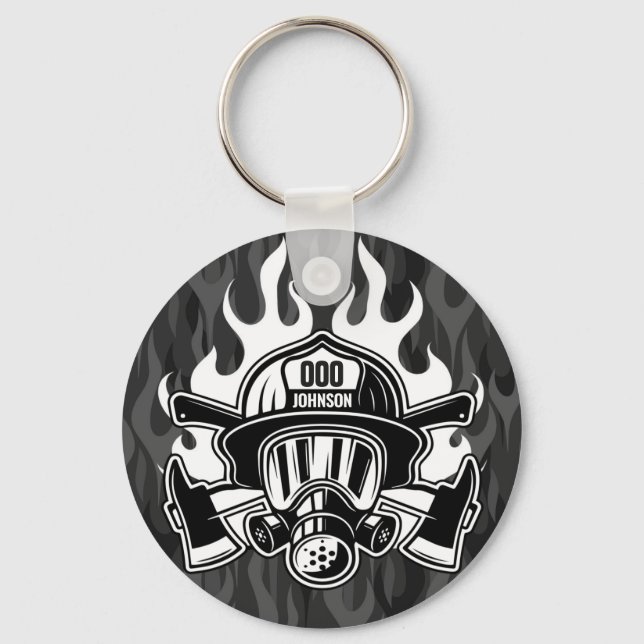 Station der Abteilung Feuerwehr Schlüsselanhänger (Vorderseite)