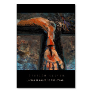 Station Eleven, Jesus ist nagelt, Gebetskarte Tischnummer