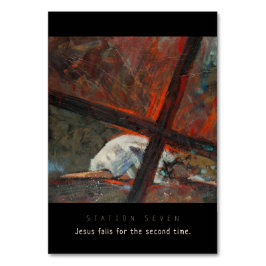 Station Seven, Jesus fällt #2, Gebet Card Tischnummer