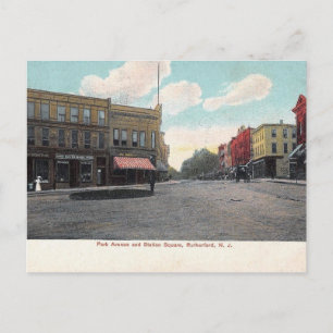Station Square, Rutherford, New Jersey, 1909 Postkarte