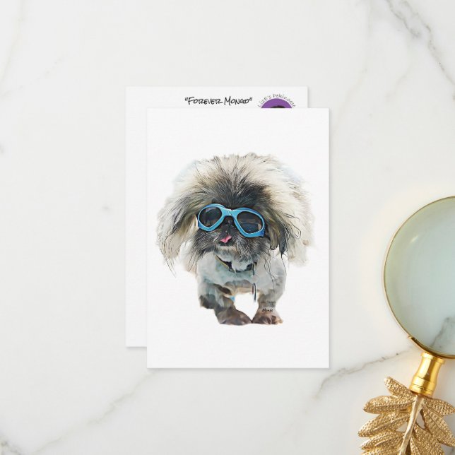 Stationäre Karte "Forever Mongo" (Vorderseite/Rückseite Beispiel)