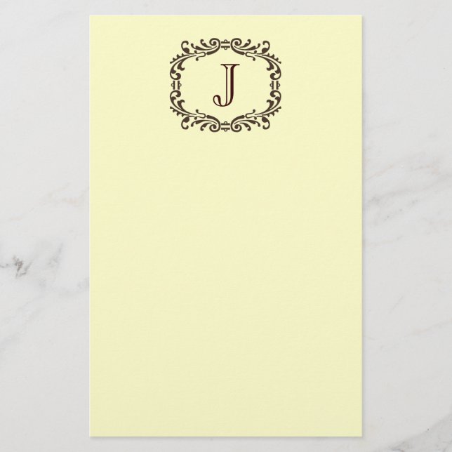 Stationäre Monogramm Briefpapier (Vorderseite)