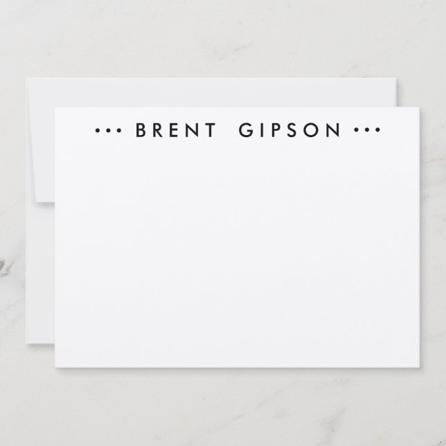 STATIONÄRE NOTECARD MITTEILUNGSKARTE (Vorderseite)