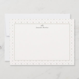 Stationäre personalisierte Monogramm Dankeskarte