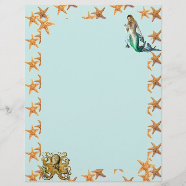 Stationäre Seeteufel, Meerjungfrau und Kraken (Vorderseite)