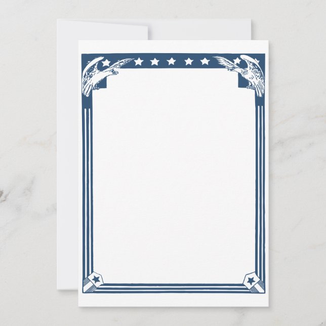 Stationäre Vintage amerikanische Sterne Mitteilungskarte (Vorderseite)