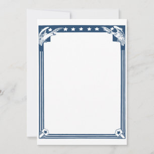 Stationäre Vintage amerikanische Sterne Mitteilungskarte