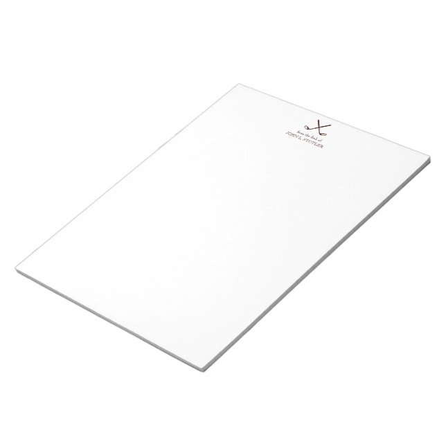 Stationärer Notepad in Brown Notizblock (angewinkelt)