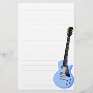 stationäres Papier der blauen Gitarre