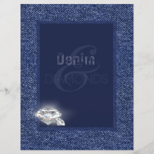 Stationäres Papier für Denim & Diamanten.