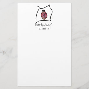 Stationäres personalisiertes des Marienkäfers der Briefpapier