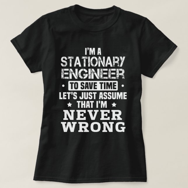 Stationäringenieur T-Shirt (Design vorne)
