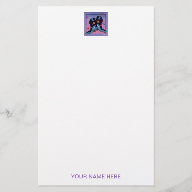 Stationary - Mitternacht Cowboy Boots Briefpapier (Vorderseite)