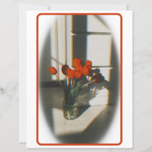 Stationary Vintag Red Tulip