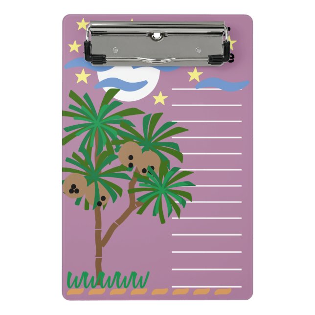 Stationerie "Abstrakte Symbole" Mini Klemmbrett (Vorderseite)