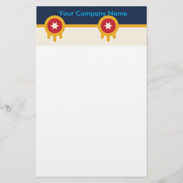 Stationerie mit Flagge von Tulsa, Oklahoma Briefpapier (Vorderseite)