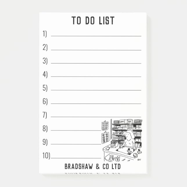 Stationers Stationery Shop für persönliche Daten Post-it Klebezettel (Vorderseite)