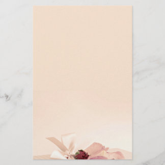 stationery beige rose paper briefpapier