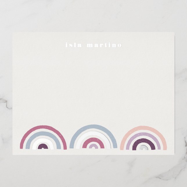 Stationery Card für Streifenbögen - Folie Folie Einladungspostkarte (Vorderseite)