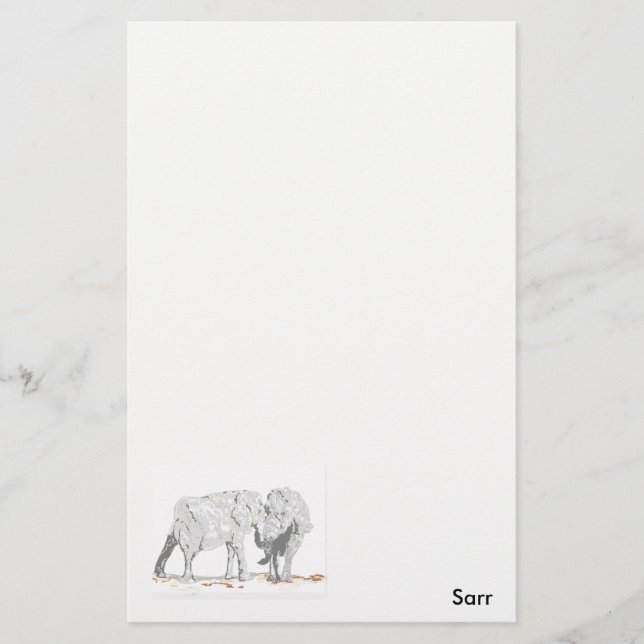 Stationery Elephants Briefpapier (Vorderseite)