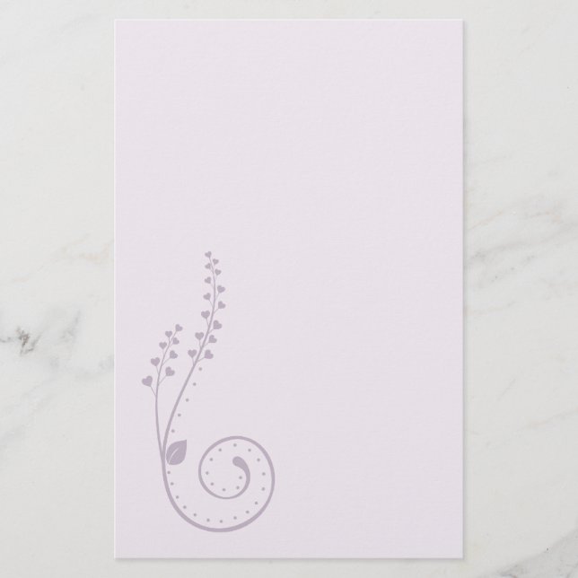 Stationery Floral Swirl Briefpapier (Vorderseite)